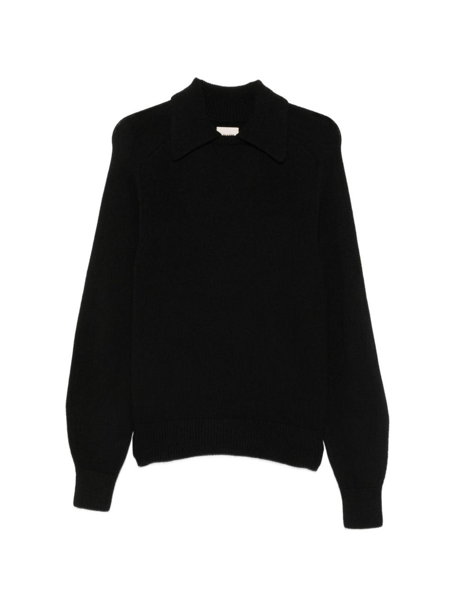 Sweater Jackson Black Wool-Cashmere