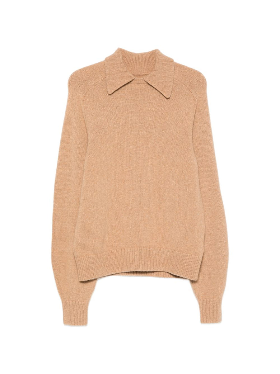 Sweater Jackson Beige Wool-Cashmere