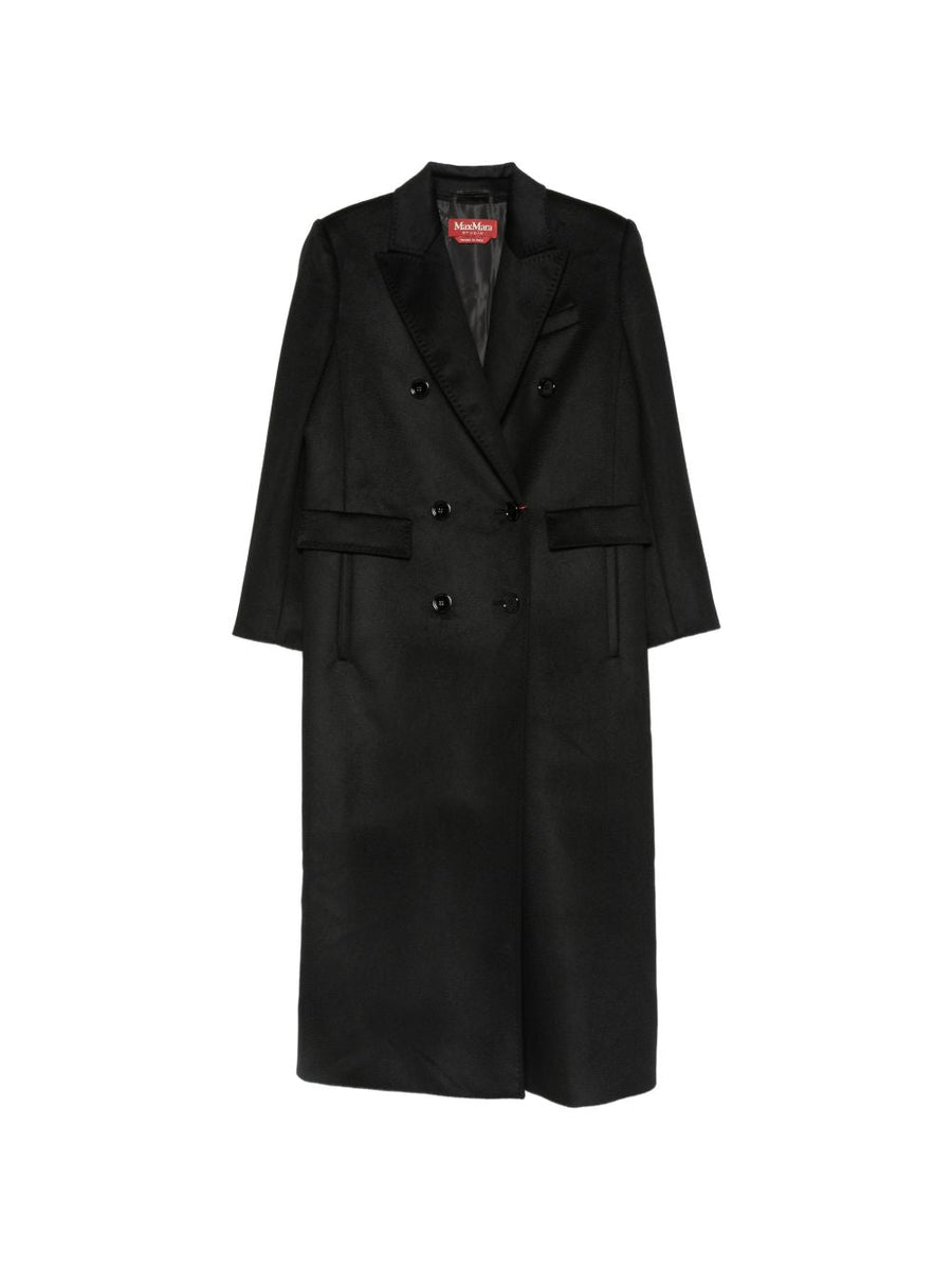 Coat Effige Black Virgin Wool Wool; Lining: Viscose