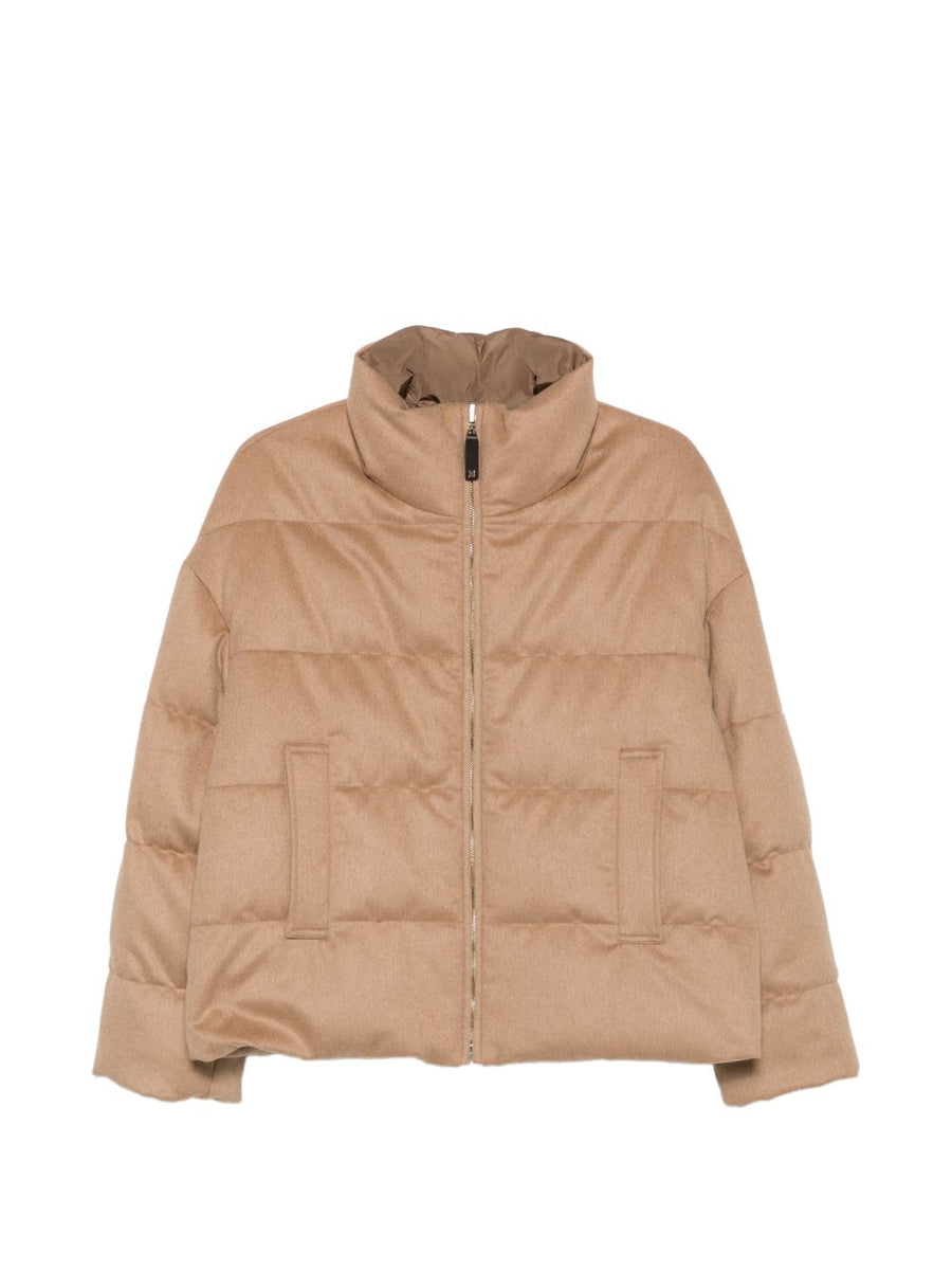 Down Jacket Mtcmora Beige Camelwool Puffer