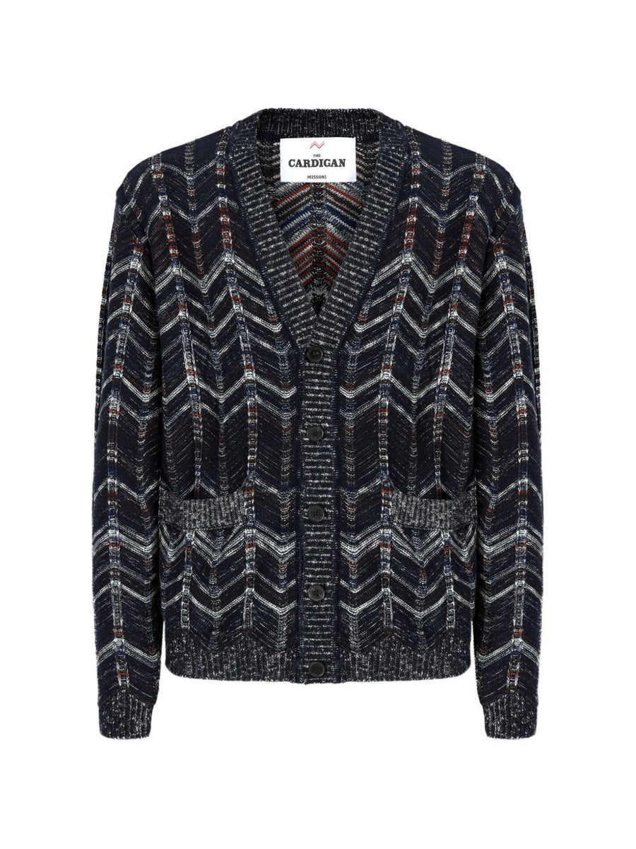 Cardigan V-Neck Blue Cotton Cardigans