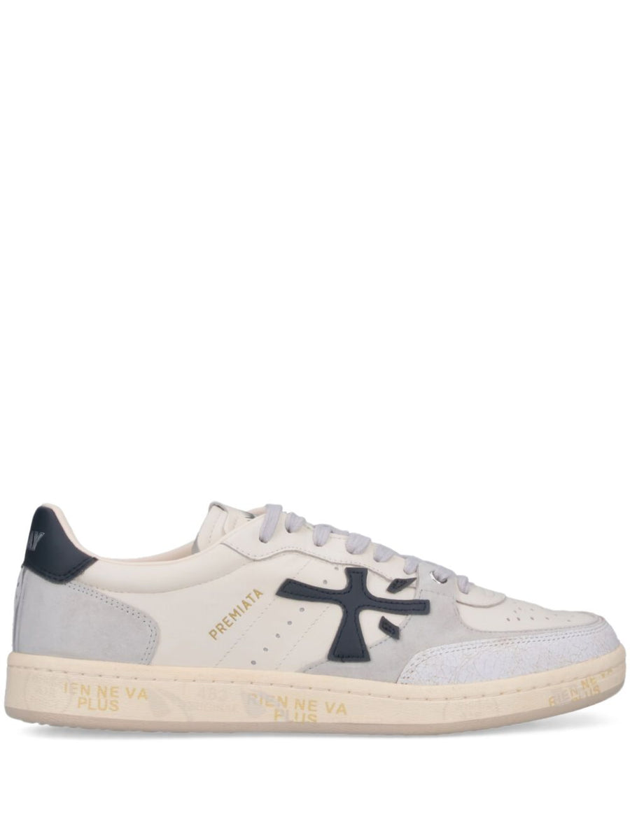 Sneakers Basket Clay White Leather Sheepskin Trainers