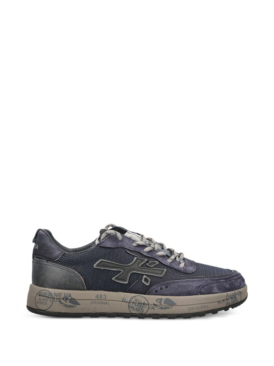 Sneakers Nous Navy Blue Suede And Mesh Upper: Calfskin Trainers