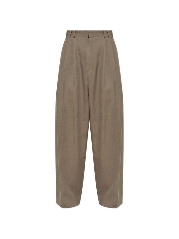 Trousers Lines Green Polyester