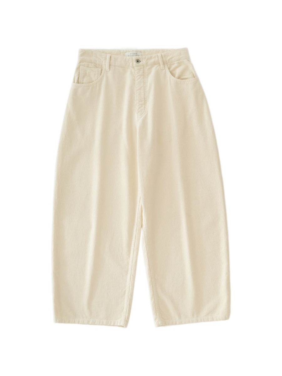 Cropped Wide-Leg Paolo Jeans Cream Cotton