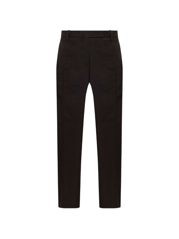 Trousers Quartes Relaxed Wool Brown Virgin Wool; Lining: Acetate
