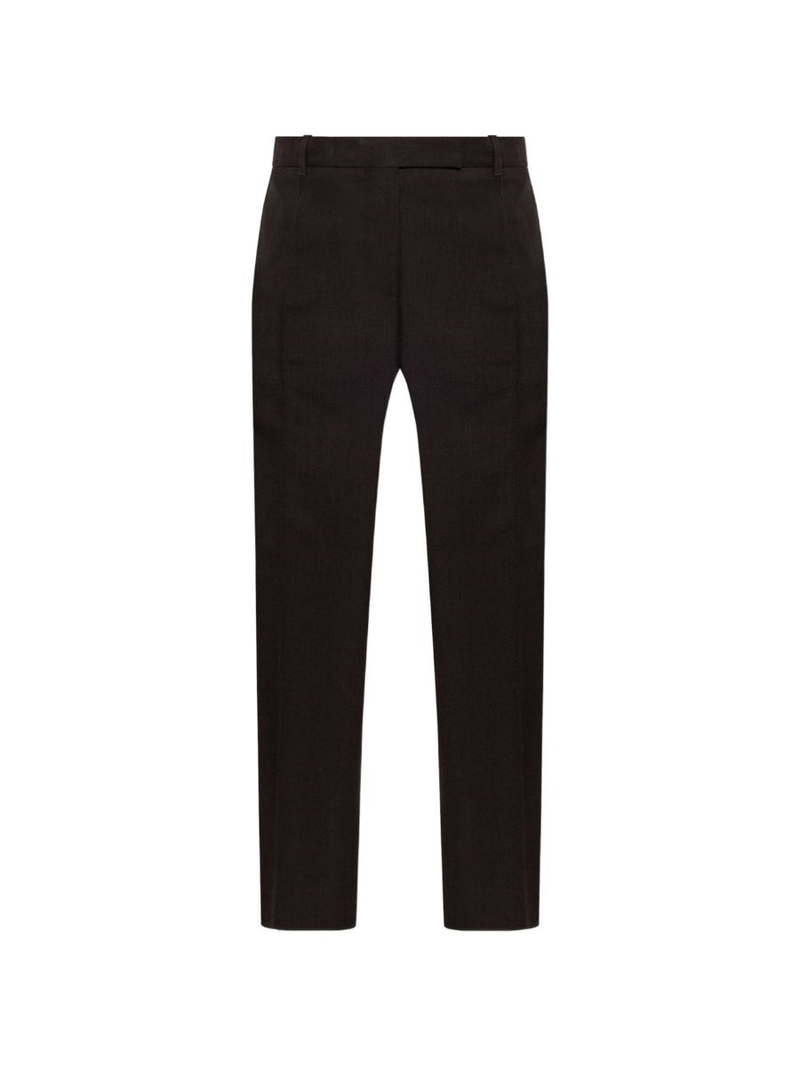 Trousers Quartes Relaxed Wool Brown Virgin Wool; Lining: Acetate