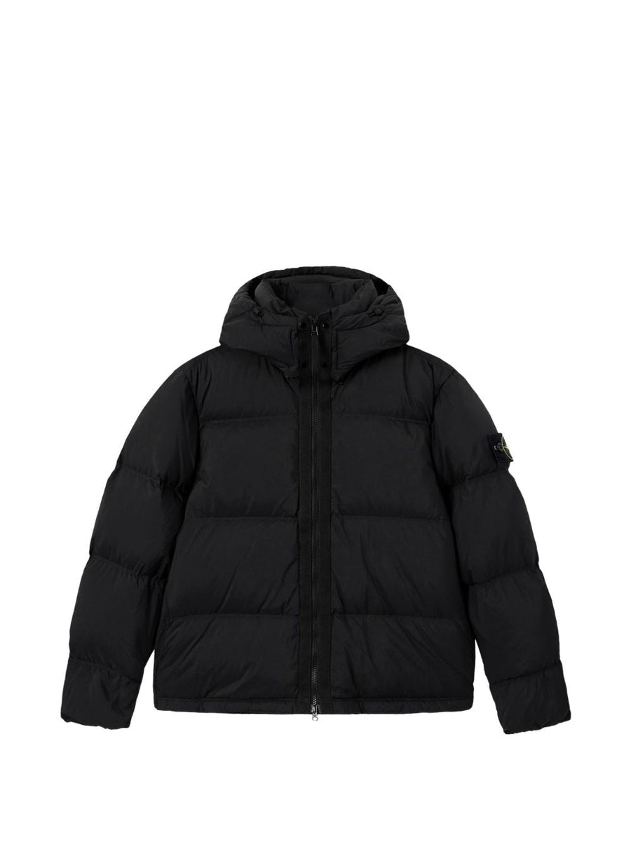 Down Jacket Black Polyamide Padded &