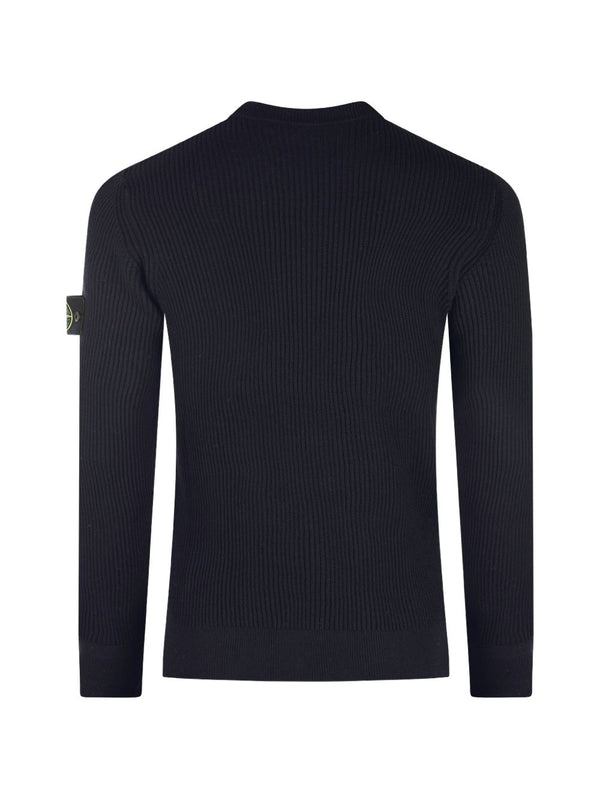 Crewneck Sweater Blue Virgin Wool