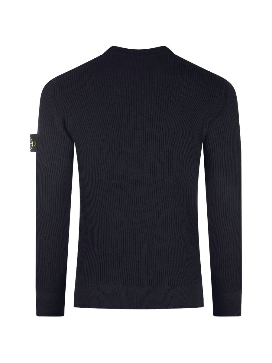 Crewneck Sweater Blue Virgin Wool