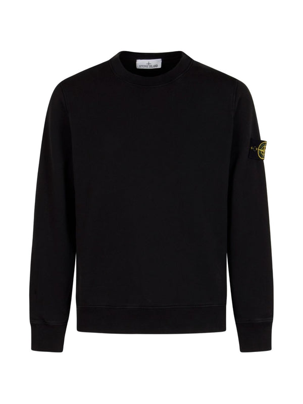 Crewneck Sweatshirt Black Cotton Sweatshirts