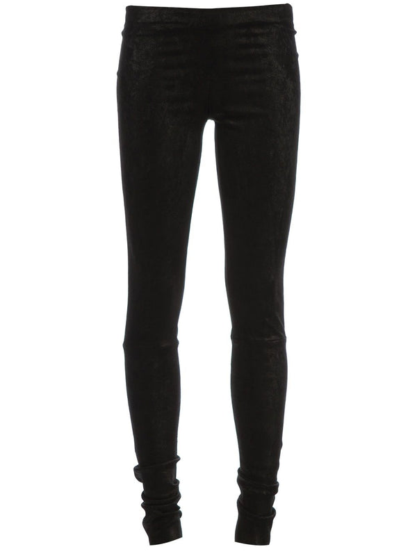 Trousers Carolyn Leather Black Lambskin; Cotton