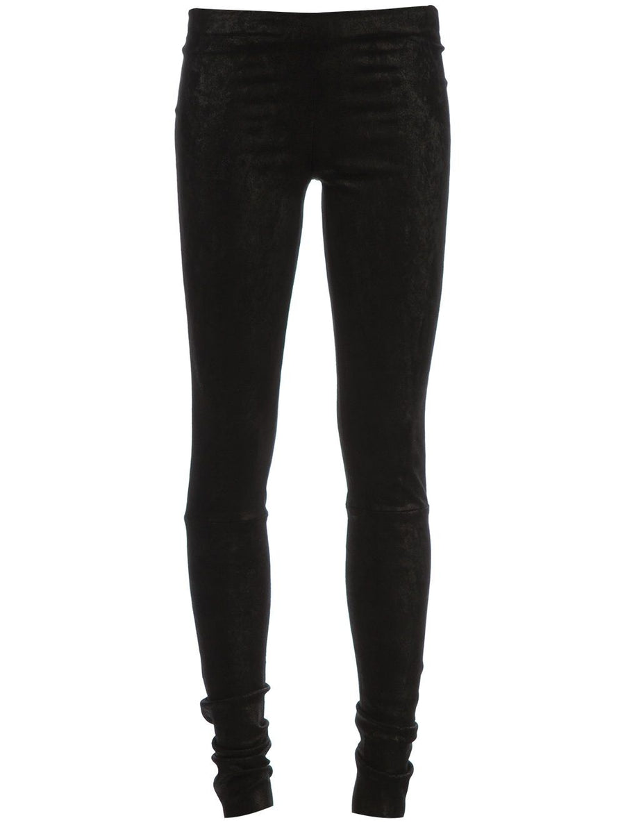 Trousers Carolyn Leather Black Lambskin; Cotton