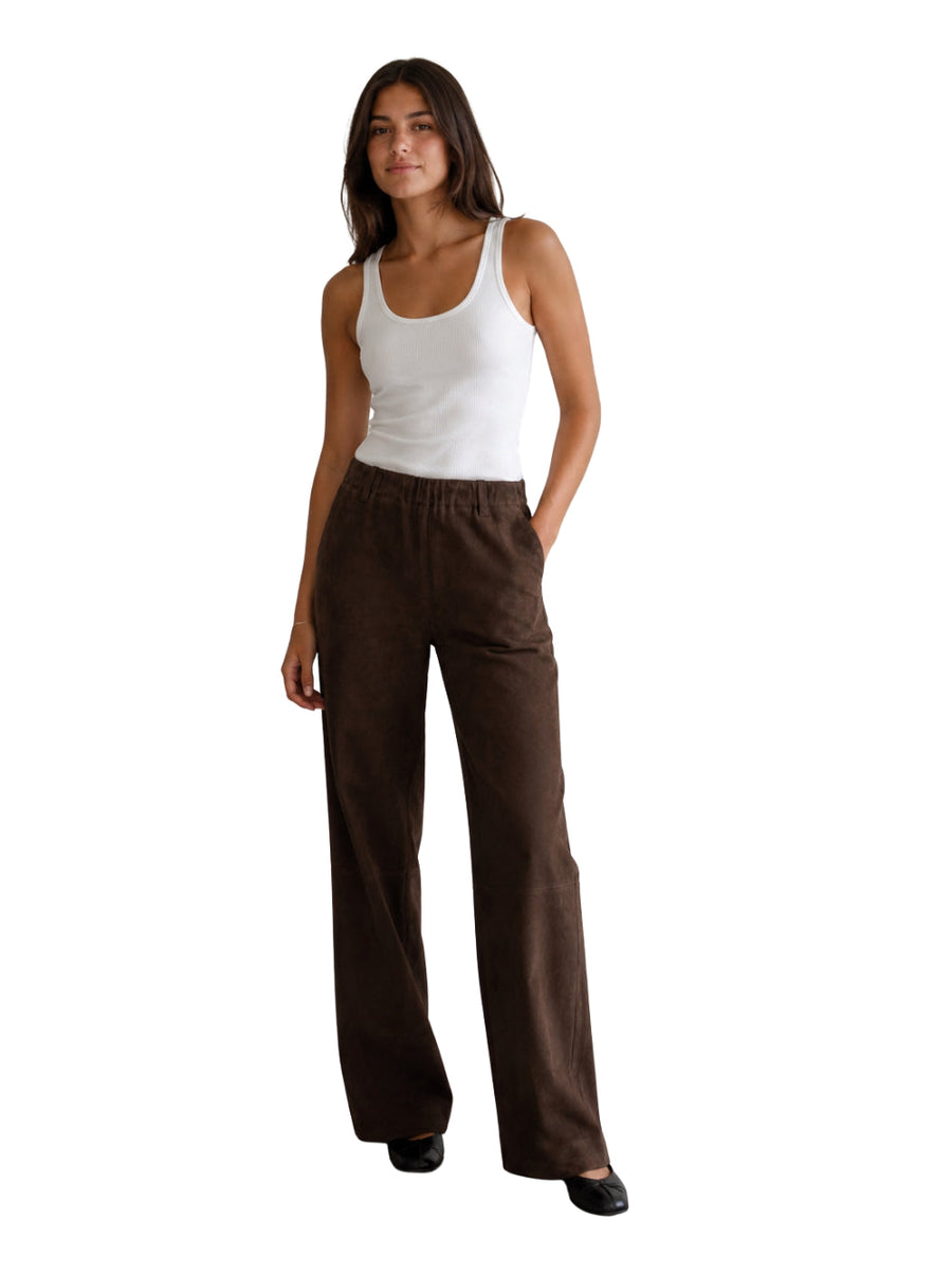 Trousers Oswald Suede Brown