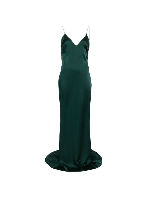 Long Dress Green Acetate