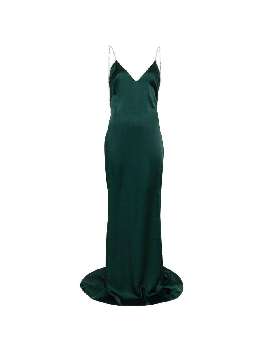 Long Dress Green Acetate