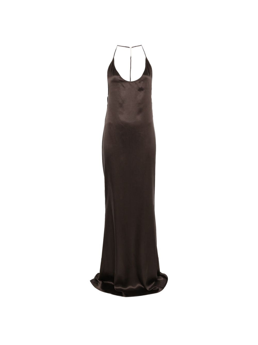 Dress Silk Brown