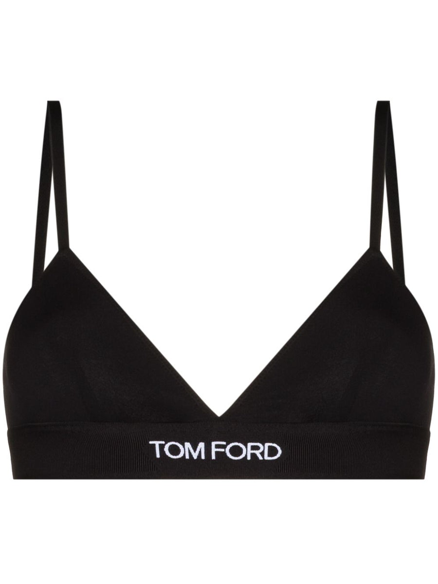 Top With V-Neck Black Modal Tops