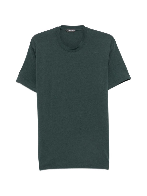 T-Shirt Crewneck Green Lyocell T-shirts