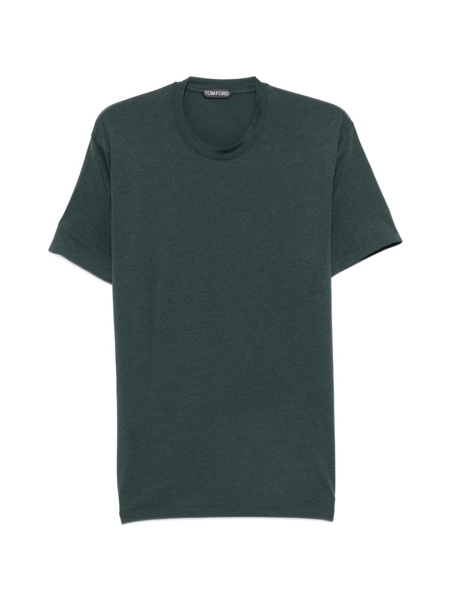 T-Shirt Crewneck Green Lyocell T-shirts
