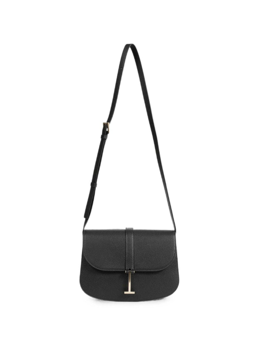 Shoulder Bag Black Calfskin Leather