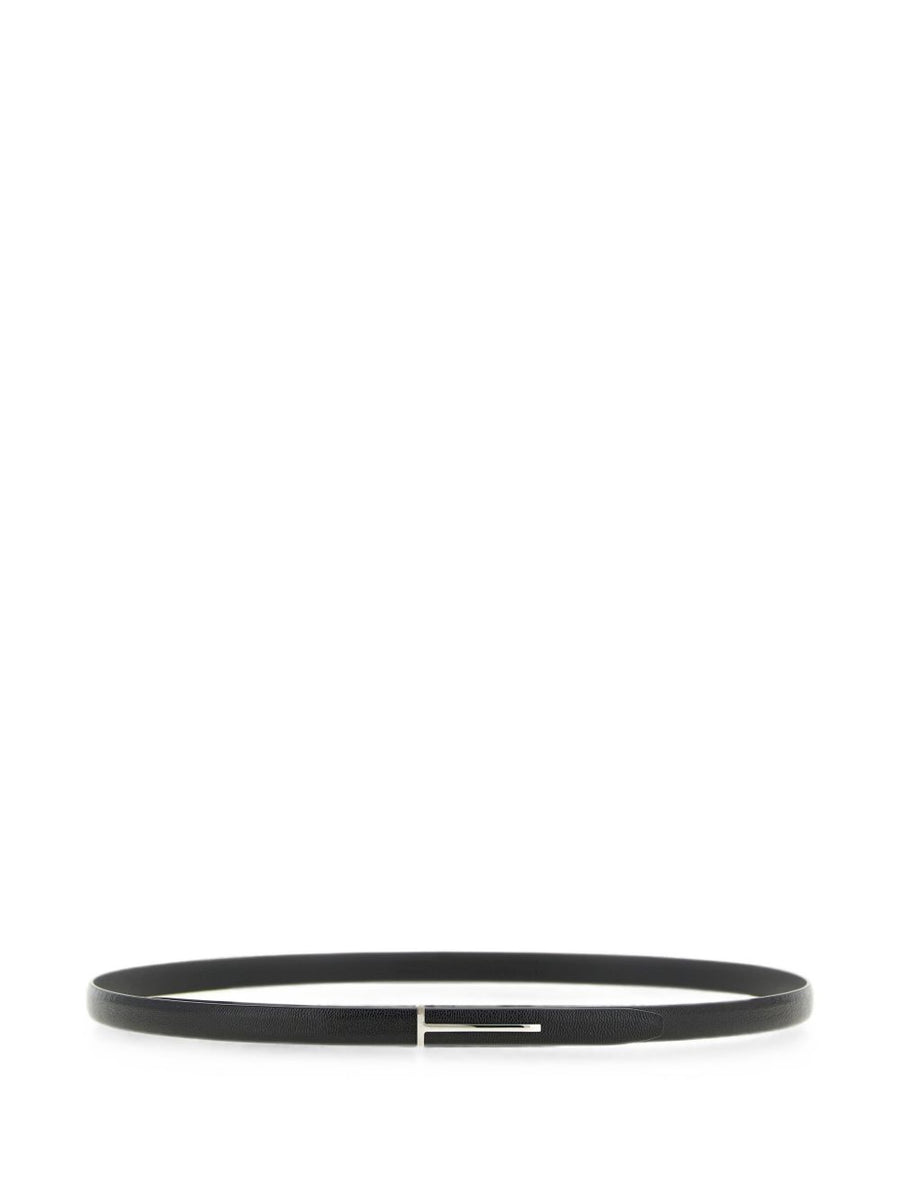 Belt Icon Black Leather Goat