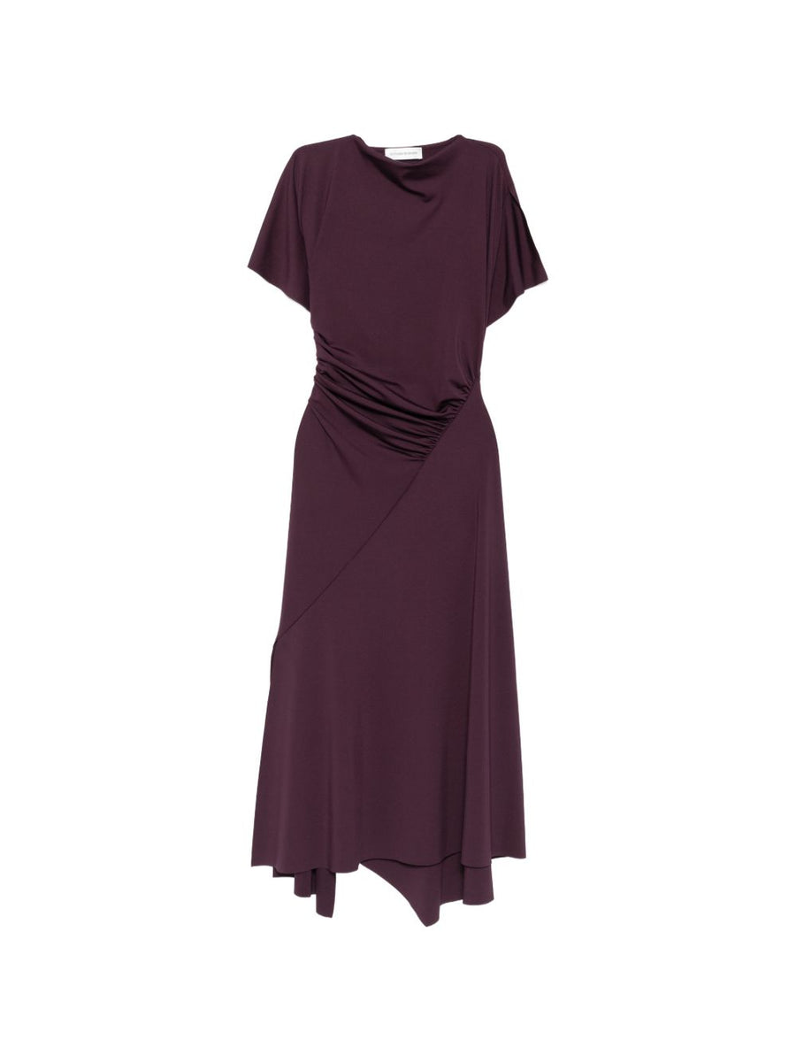 Midi Coat Blousey Purple Dress