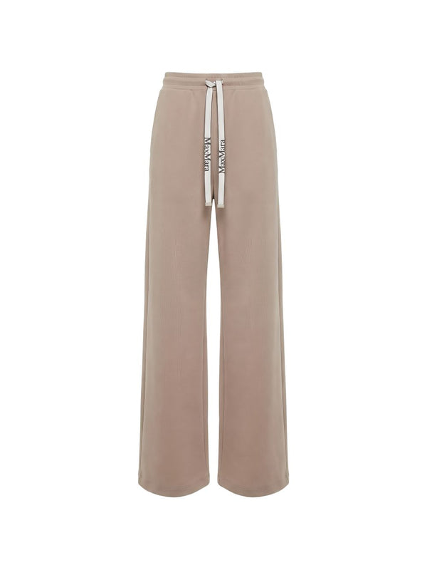 Wide-Leg Trousers Smmbali Beige Cotton