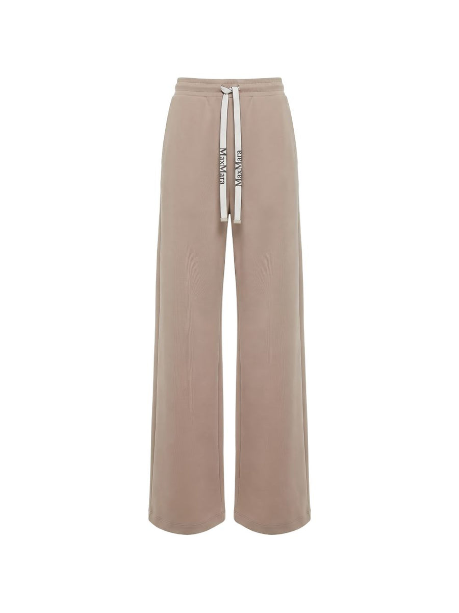 Wide-Leg Trousers Smmbali Beige Cotton