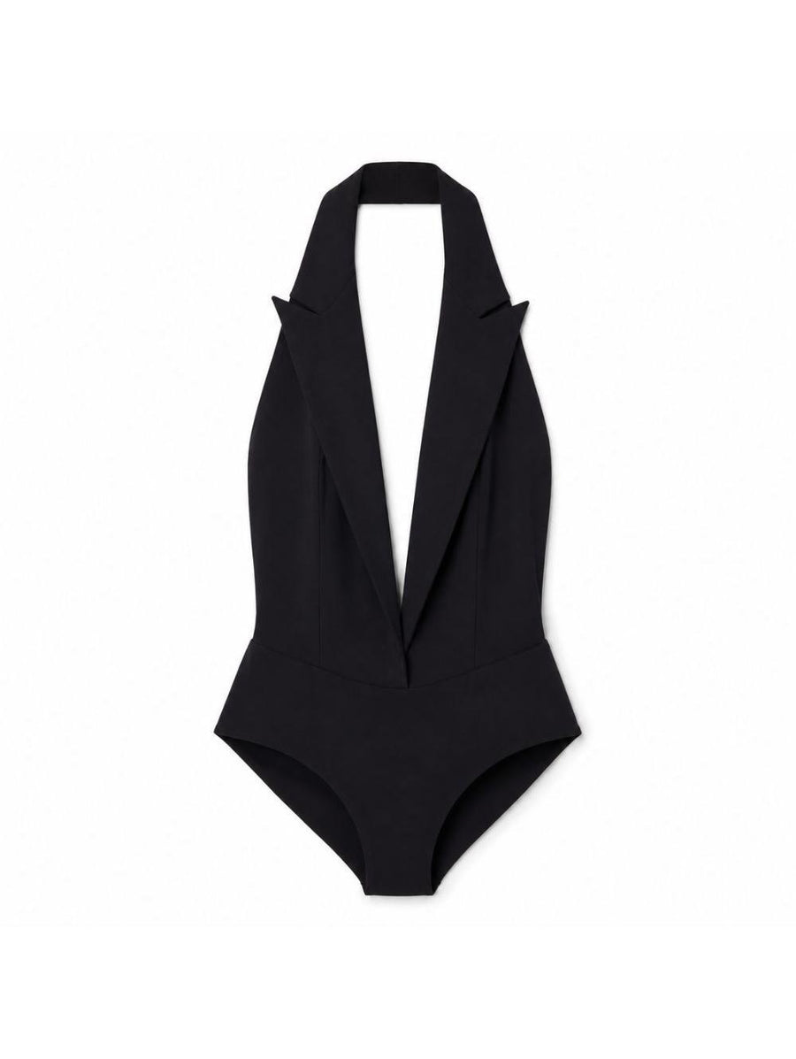 Bodysuit Helmut Black Polyamide Tops