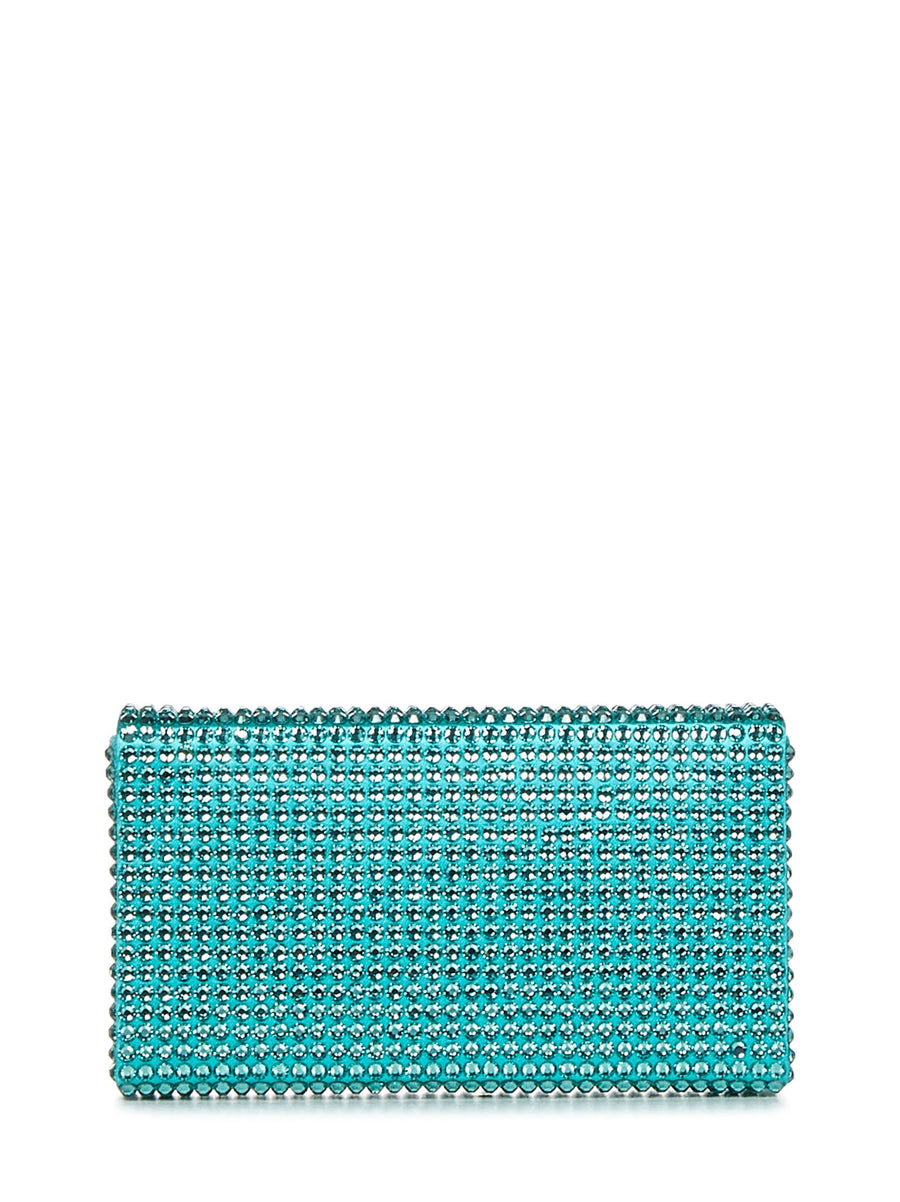 Clutch Superamini Paloma Green Viscose Bags