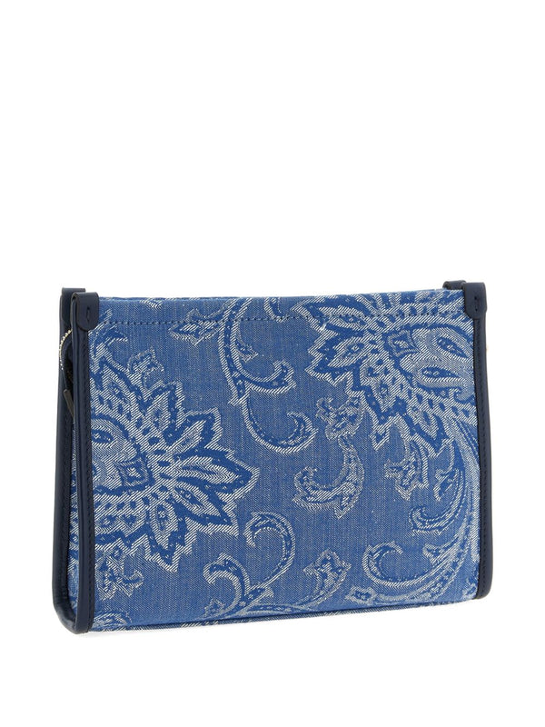 Clutch Bag Turquoise Cotton