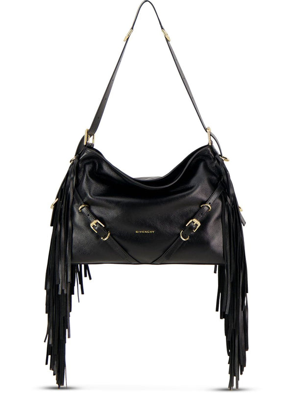 Shoulder Bag Voyou Black Calf Leather