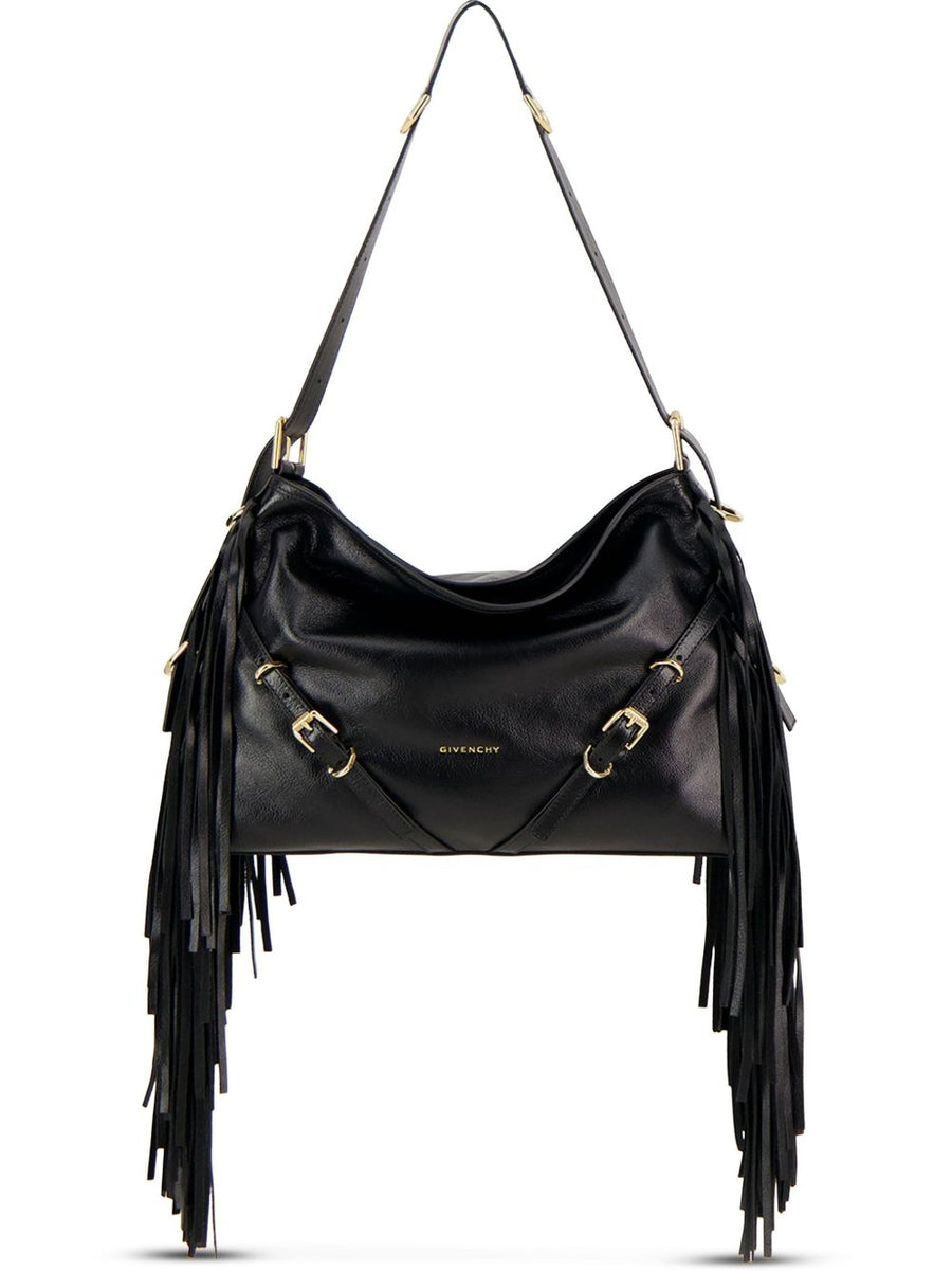 Shoulder Bag Voyou Black Calf Leather