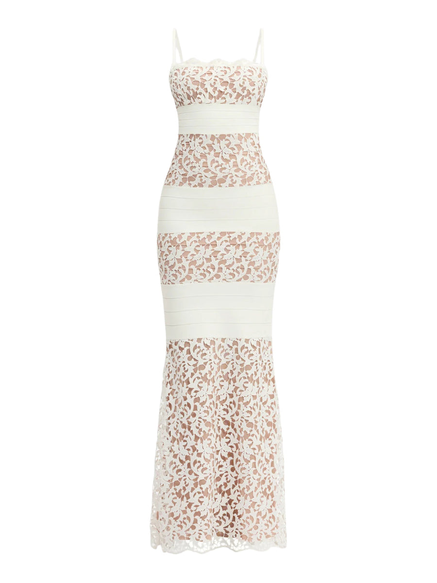 Long Dress Marielle Gown White Recycled Rayon
