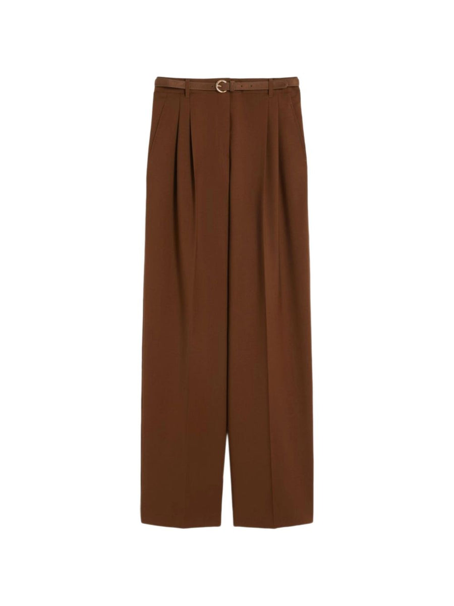 Trousers Mstbacio Brown Virgin Wool