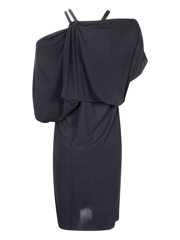 Midi Dress Black Viscose