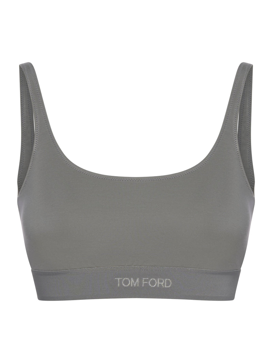 Top Scoop Neck Grey Modal Tops