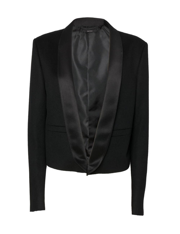 Blazer Wool-Cashmere Black Jacket