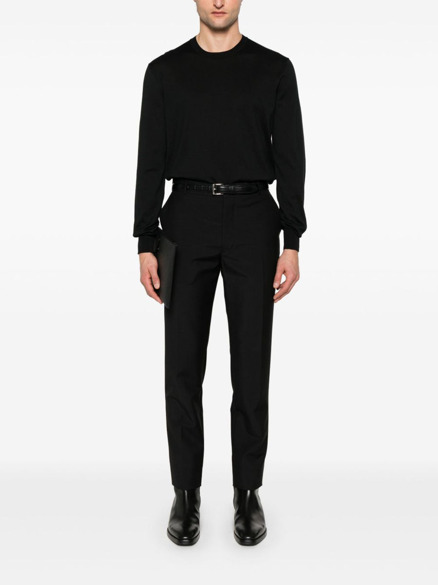 Sweater Crewneck Cotton Black