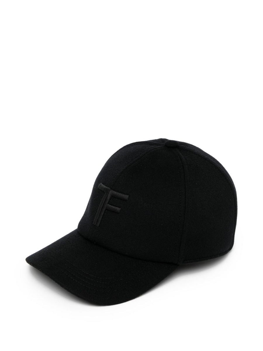 Hat Cashmere Wool & Leather Black