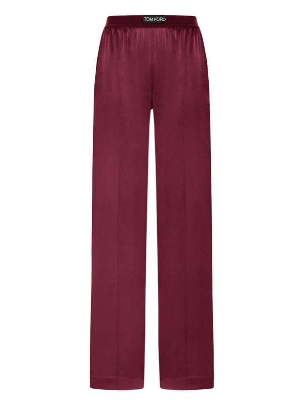 Trousers Silk Plum