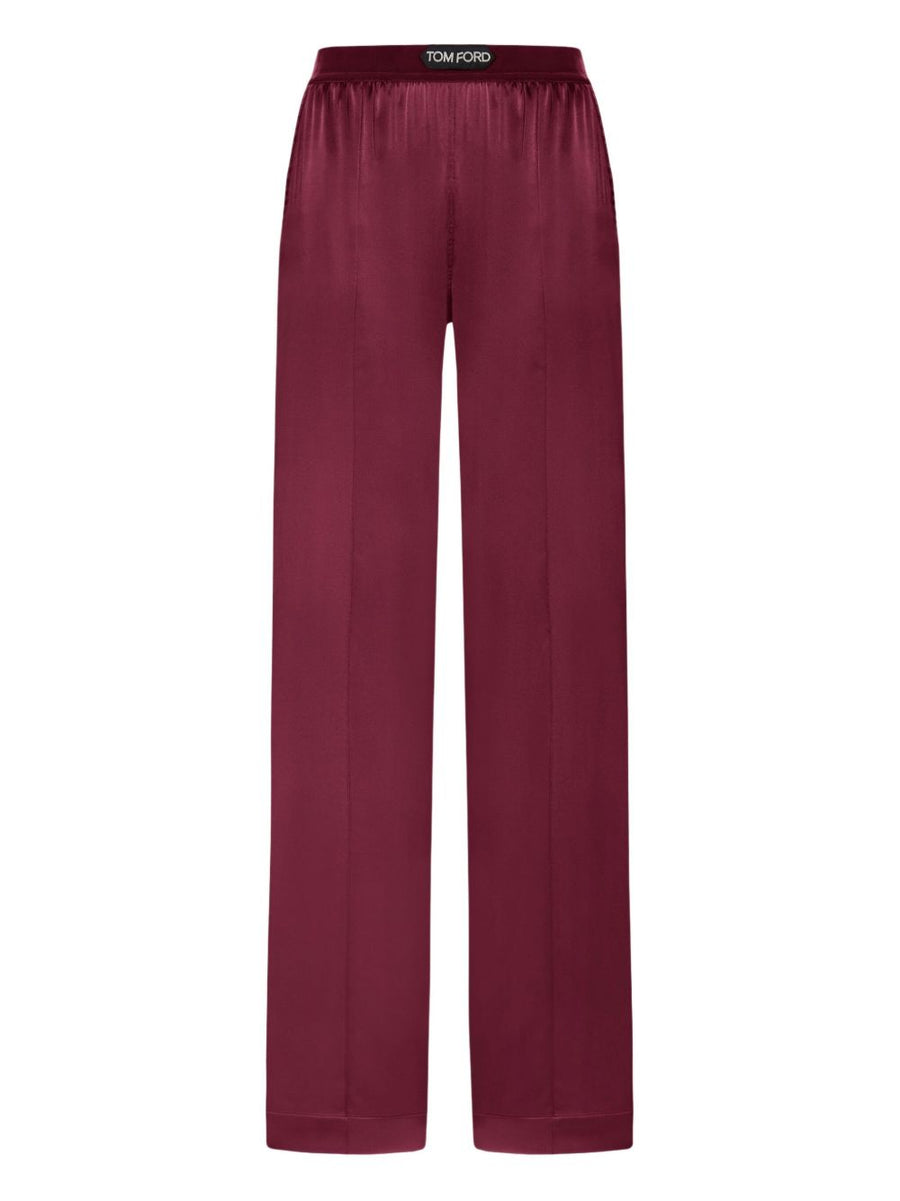 Trousers Silk Plum