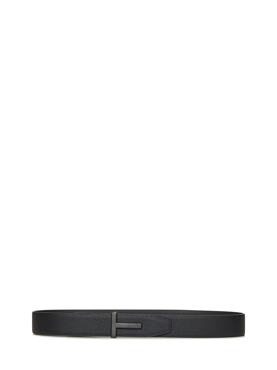 Belt T Icon Black Leather