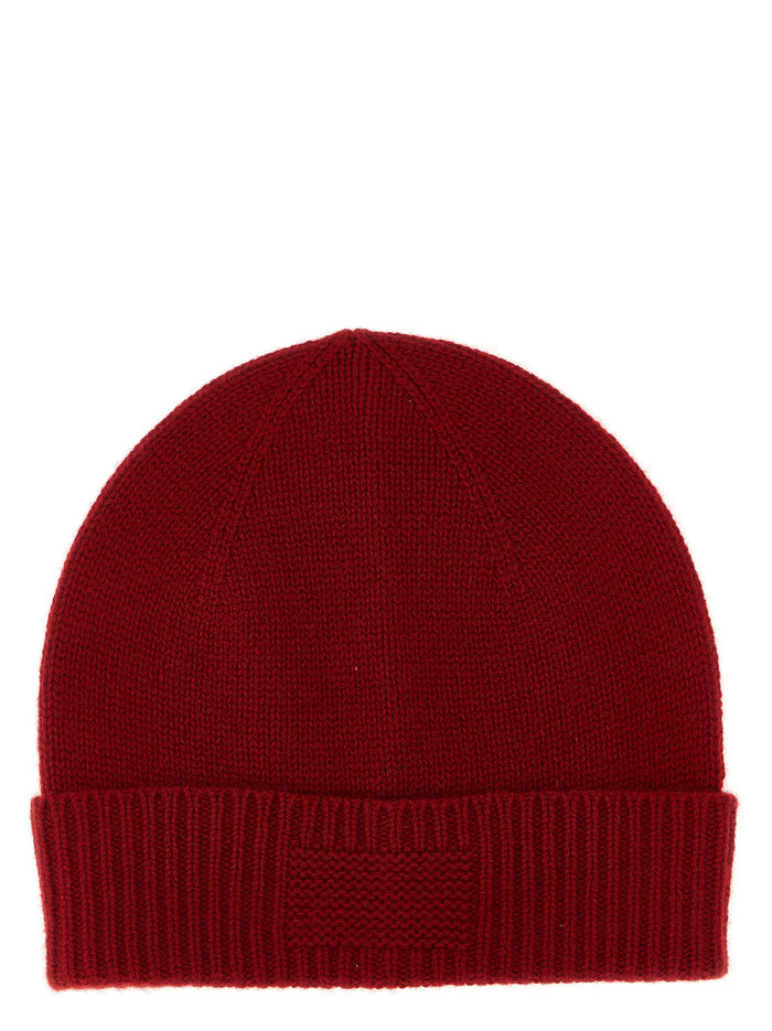 Rib Cuff cap Red Cashmere Hat