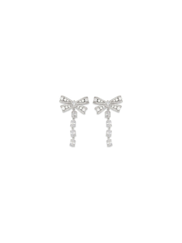 Self-Portrait Silver-plated brass earrings in silver