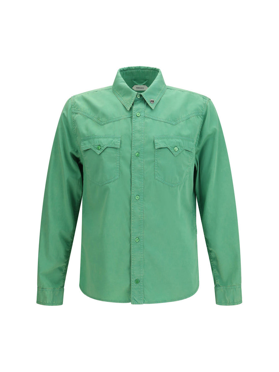 Versace 100% Cotton shirt in green