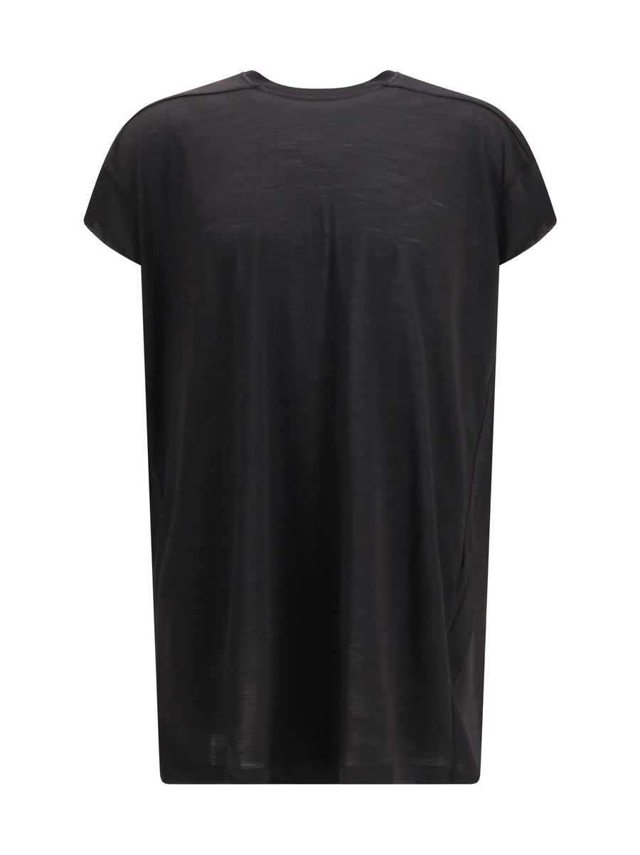 Jumbo Ss T-Shirt Black Merino Wool Ovis Aries; Silk T-shirts