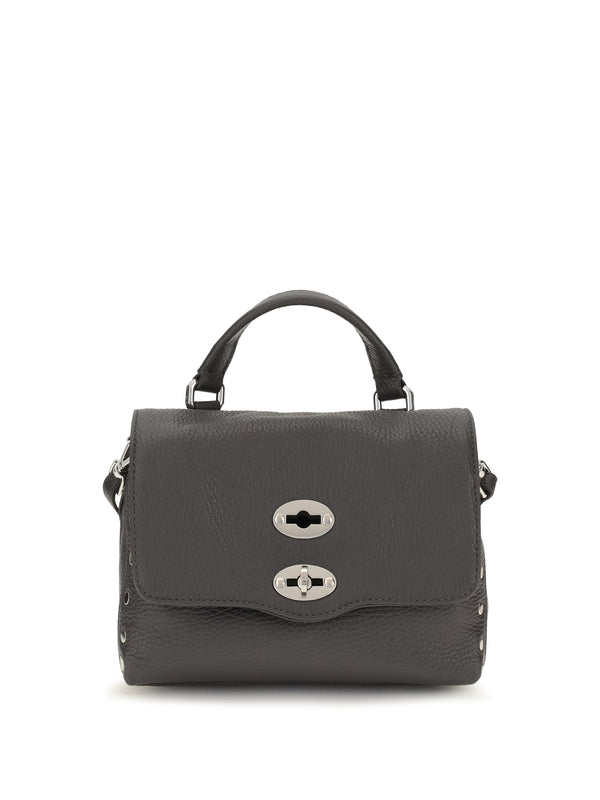 Zanellato 100% Calf Leather Bos Taurus top handle bag in gray