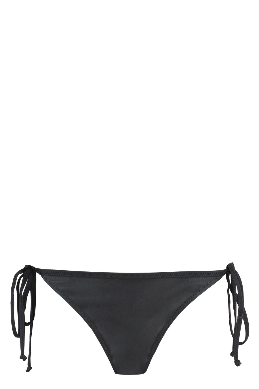 Tie-Side Hipster Bikini Bottom Black Polyester Bikinis
